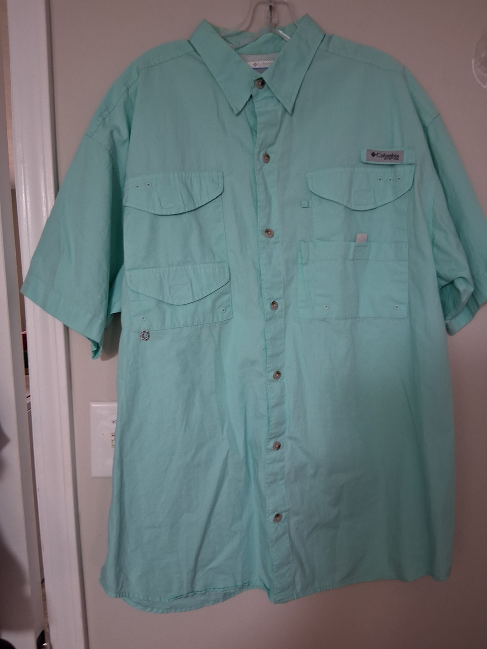 Columbia Men’s Short-Sleeve Button-Down Shirt - Mint
